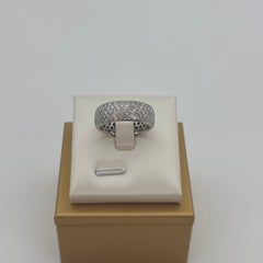 2.92 Carat F-G VS Diamond Multi-Row Domed Pavé Band in 18K White Gold