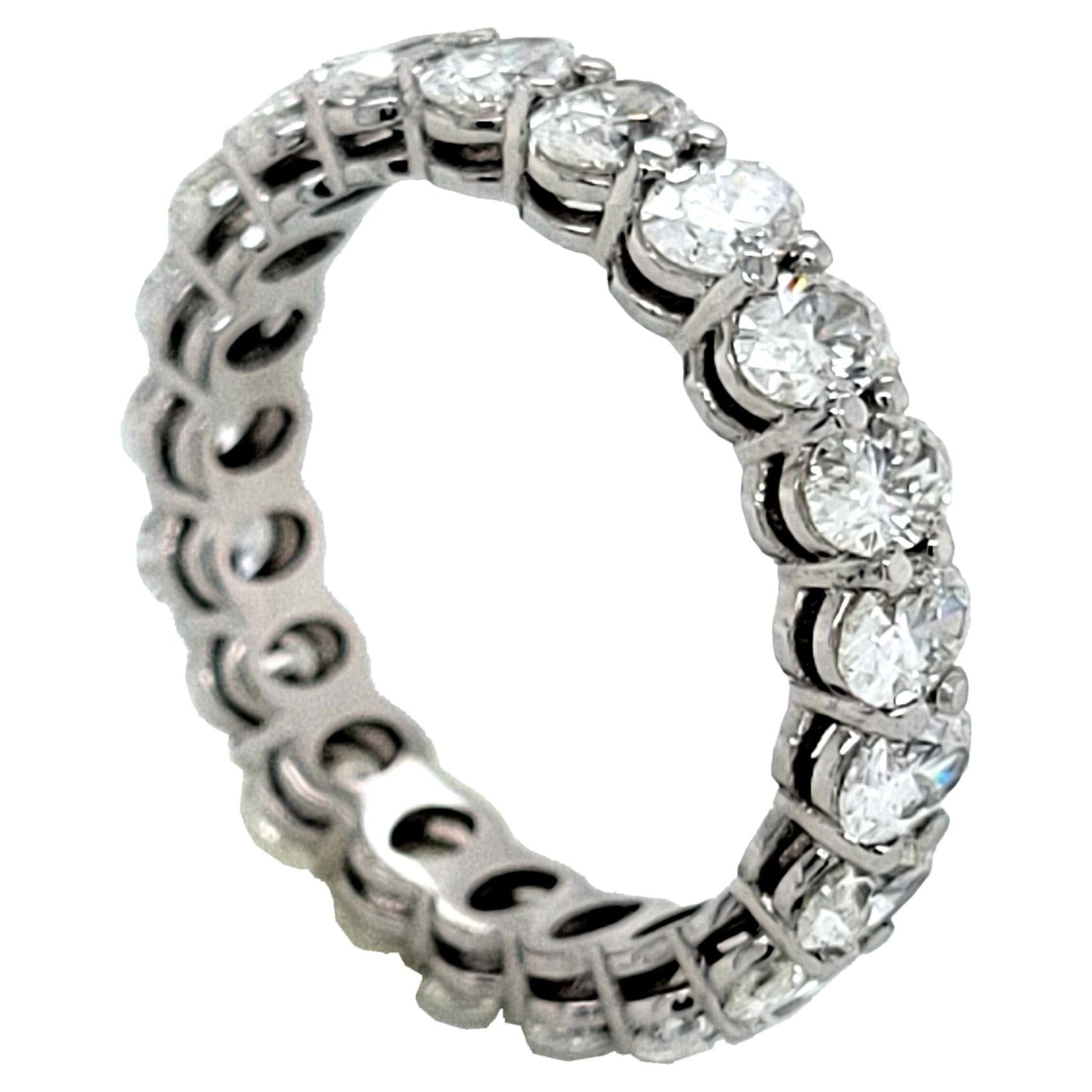 2.92 Carat Oval Brilliant Diamond Eternity Ring For Sale