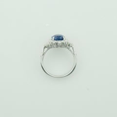 Exceptional 2.92 Carat Sapphire and Diamond Ring in 18K Gold – GIA Certified