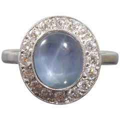 2.92 Carat Star Sapphire and Diamond Ring in 18 Carat Gold, London, 2012
