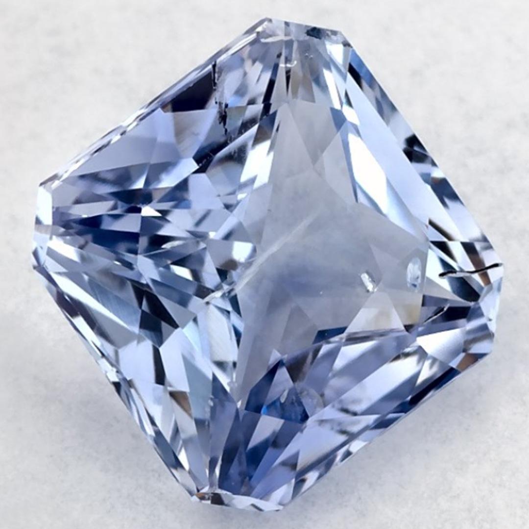 2,92 Karat Blauer Saphir Asscher Loser Edelstein (Asscher-Schliff) im Angebot