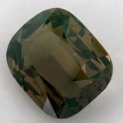 2.92 Ct Green Sapphire Cushion Loose Gemstone