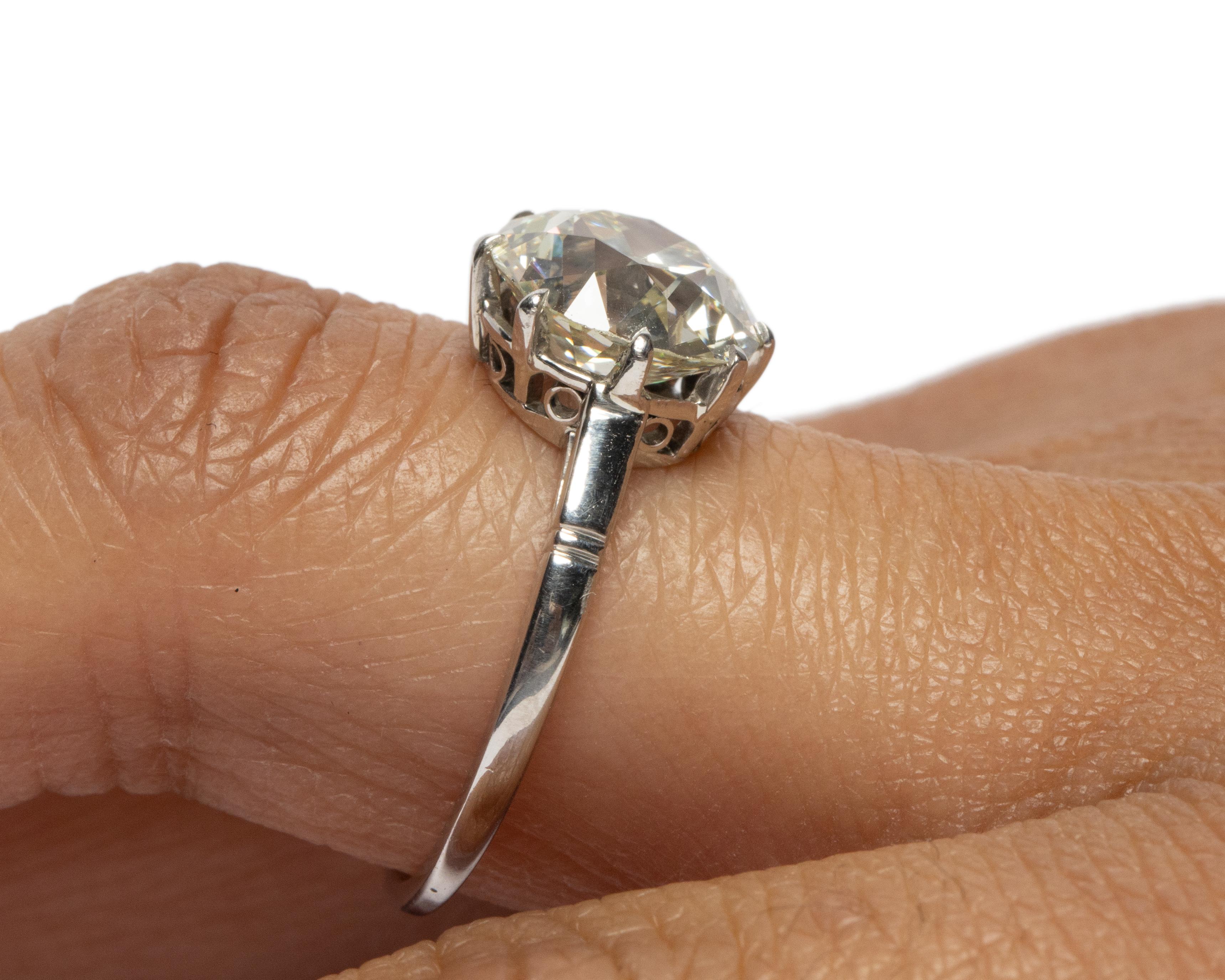 2.92 GIA Certified Carat Diamond Platinum Engagement Ring 1
