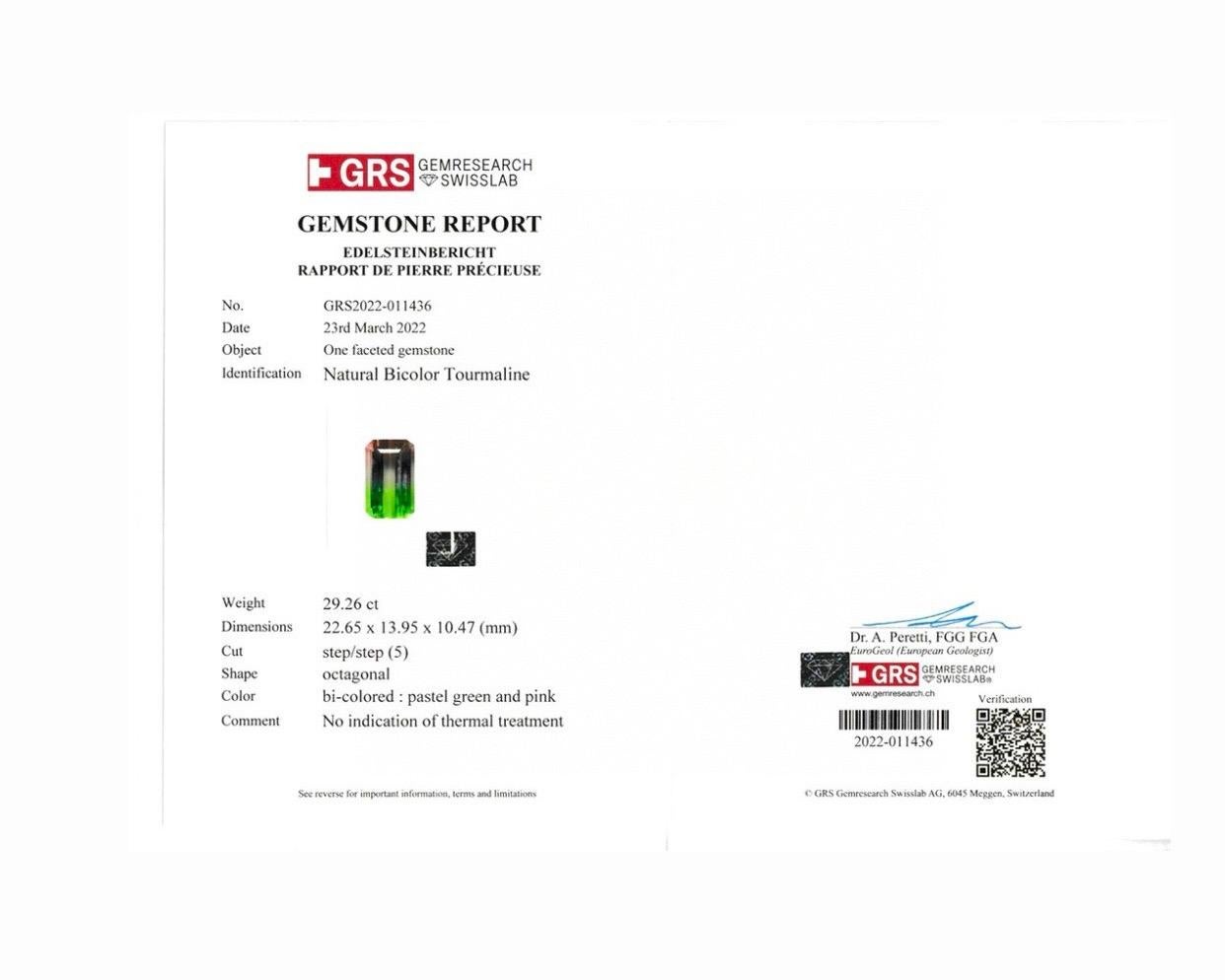 Melon bicolore certifié GRS d'Afghanistan, 29,26 carats en vente 6