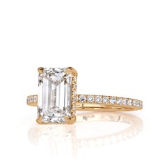 2.92ct Emerald Cut Diamond Engagement Ring