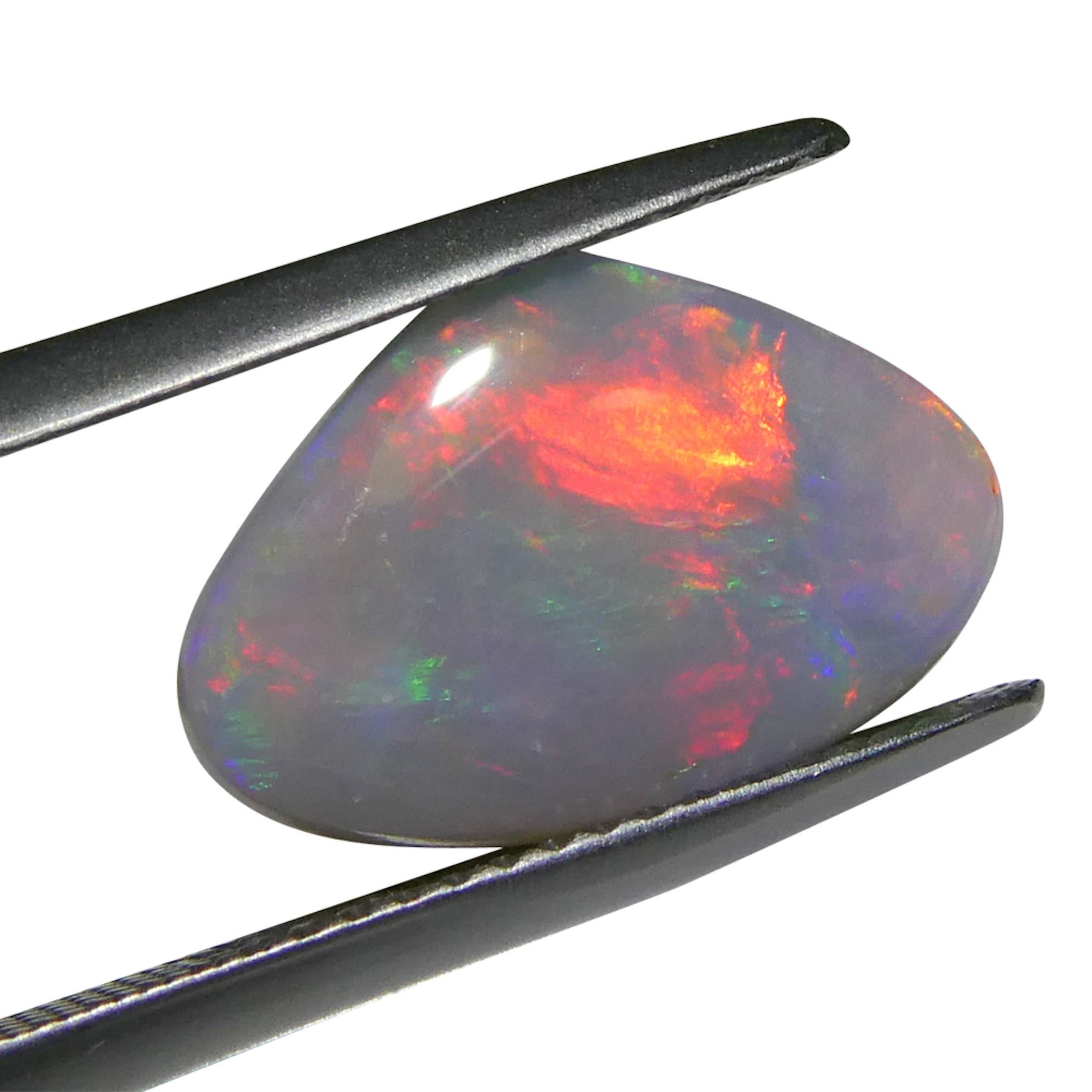 2.92ct Opale grigio cabochon a forma libera dall'Australia in vendita 5