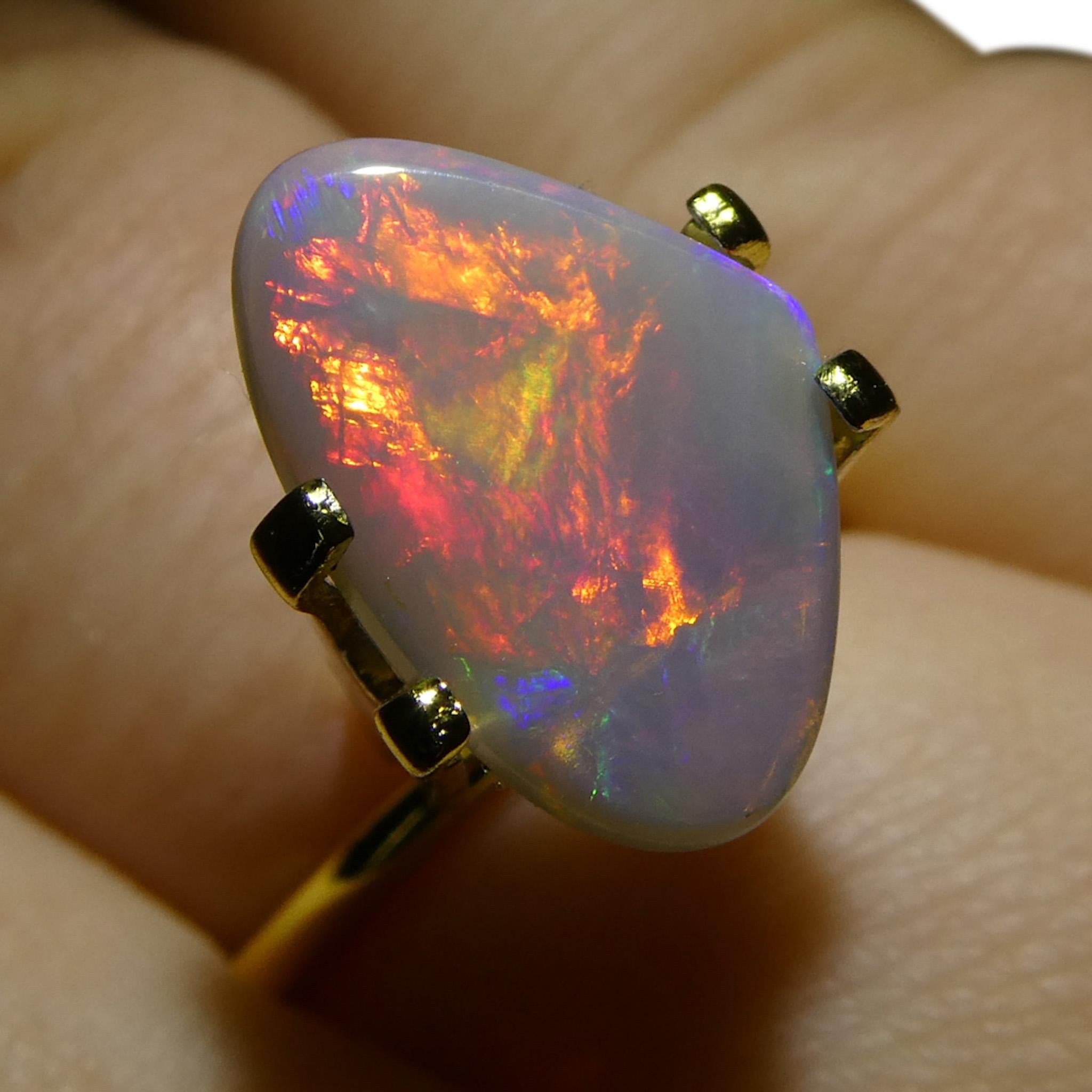 da uomo o donna 2.92ct Opale grigio cabochon a forma libera dall'Australia in vendita