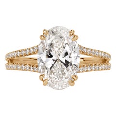 2.92ct Oval Cut Diamond Engagement Ring