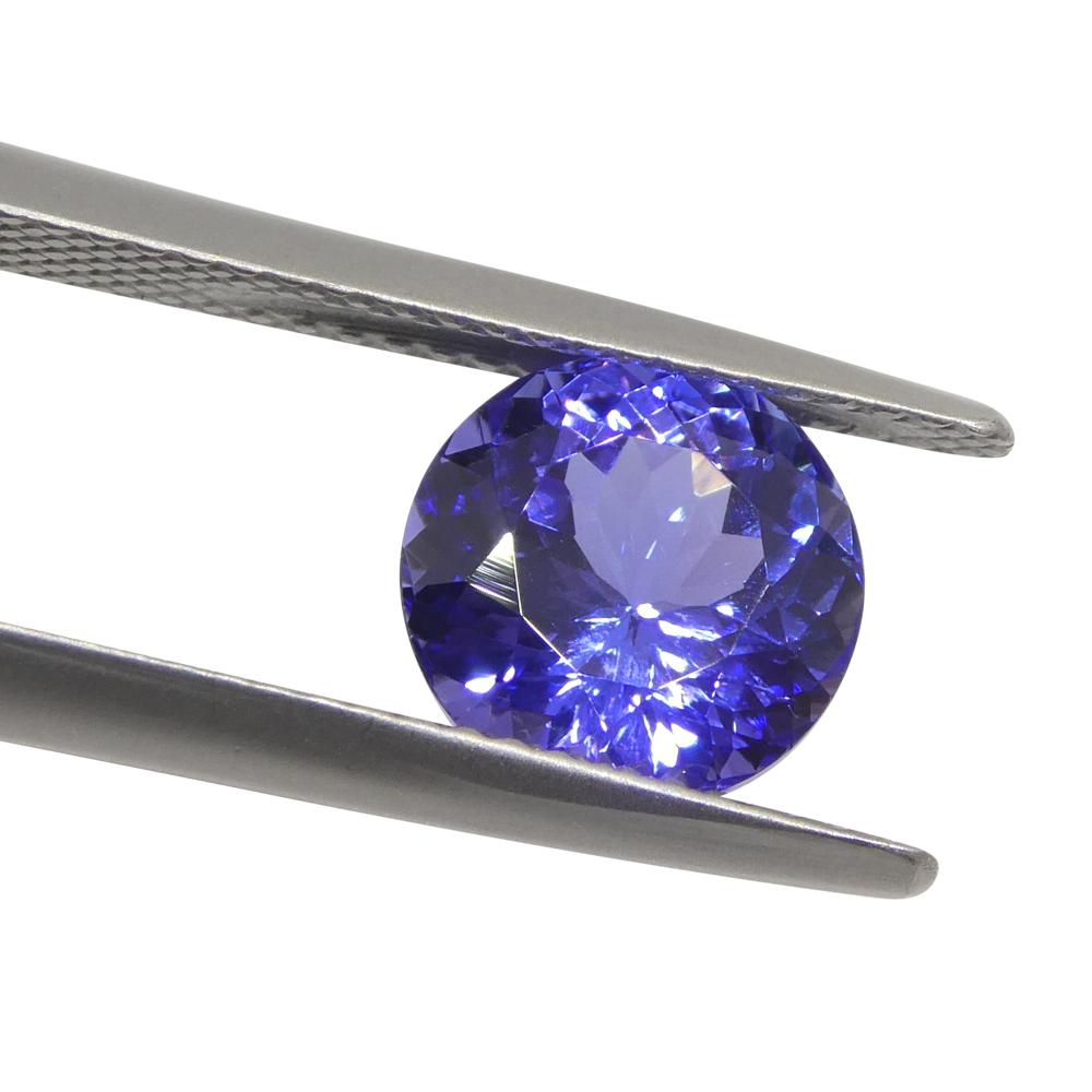 2.92ct Round Violet Blue Tanzanite from Tanzania For Sale 8