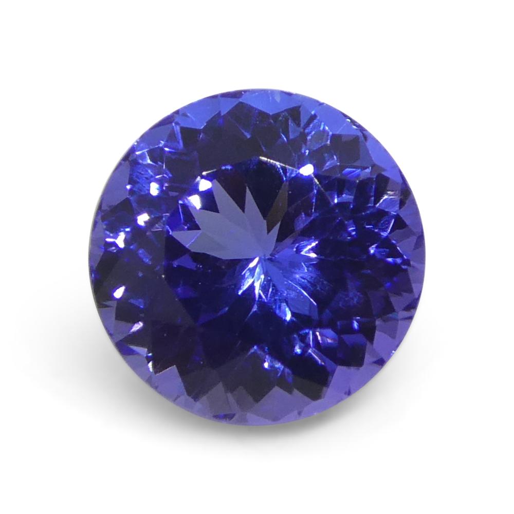 2.92ct Round Violet Blue Tanzanite from Tanzania For Sale 2