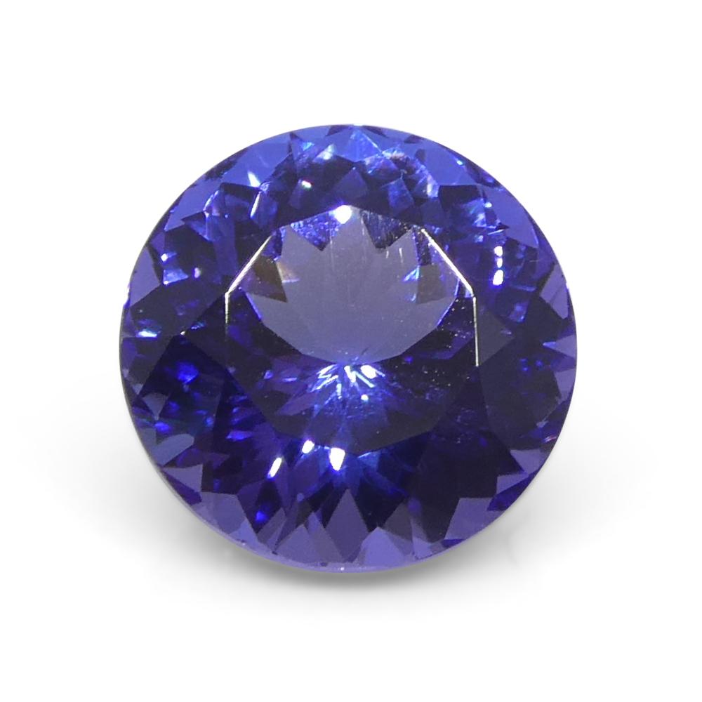 2.92ct Round Violet Blue Tanzanite from Tanzania For Sale 3