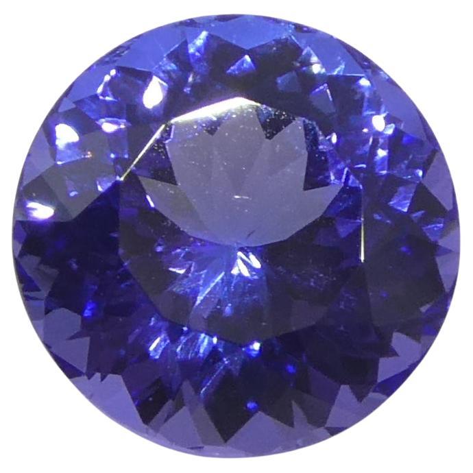 2.92ct Round Violet Blue Tanzanite from Tanzania For Sale
