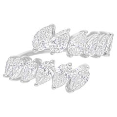 2.92Ct SI/H Natürlicher Diamant Wrap Ring Geschenk 18 Karat Weißgold Alle Zölle gezahlt