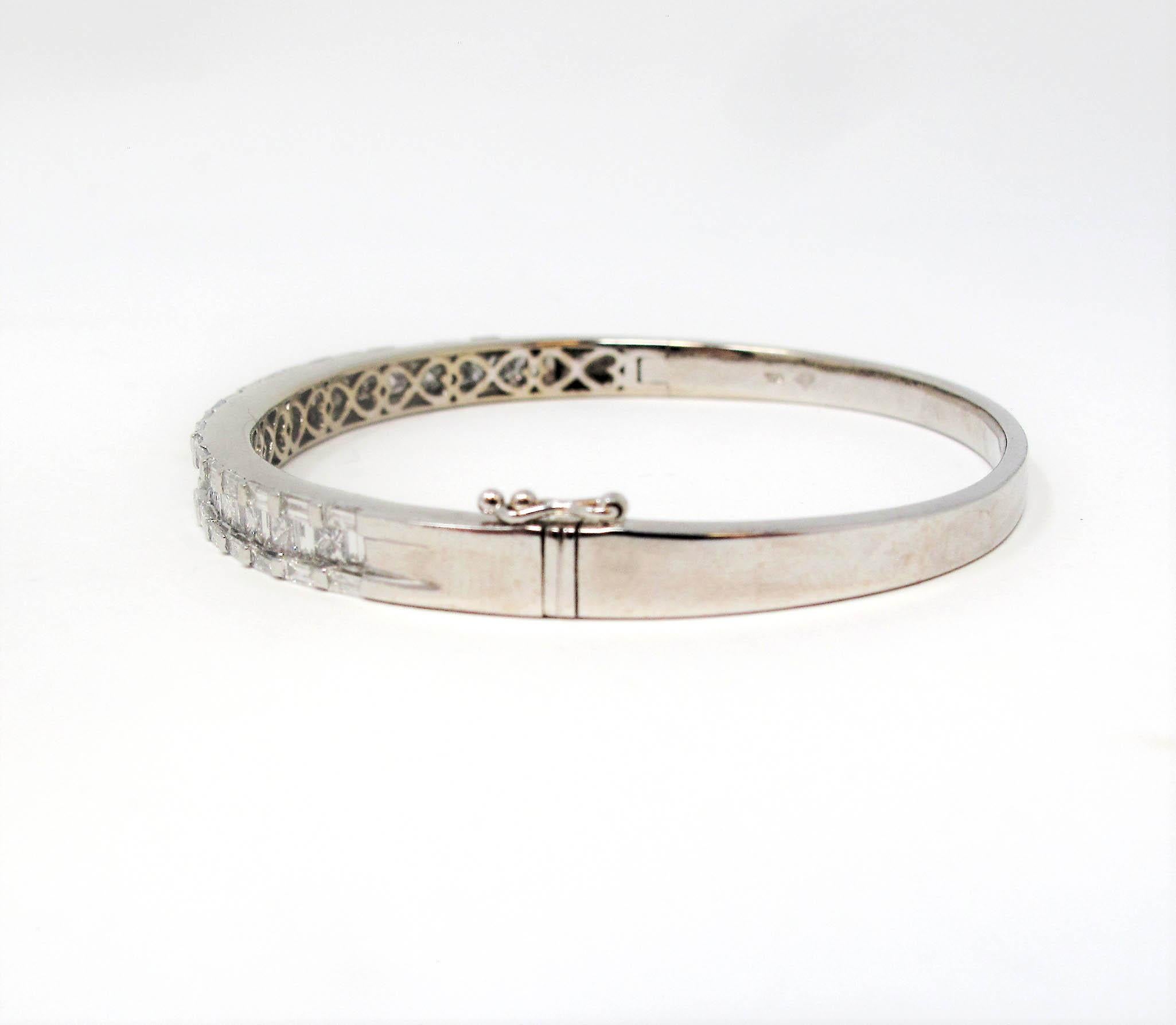 princess cut diamond bangle