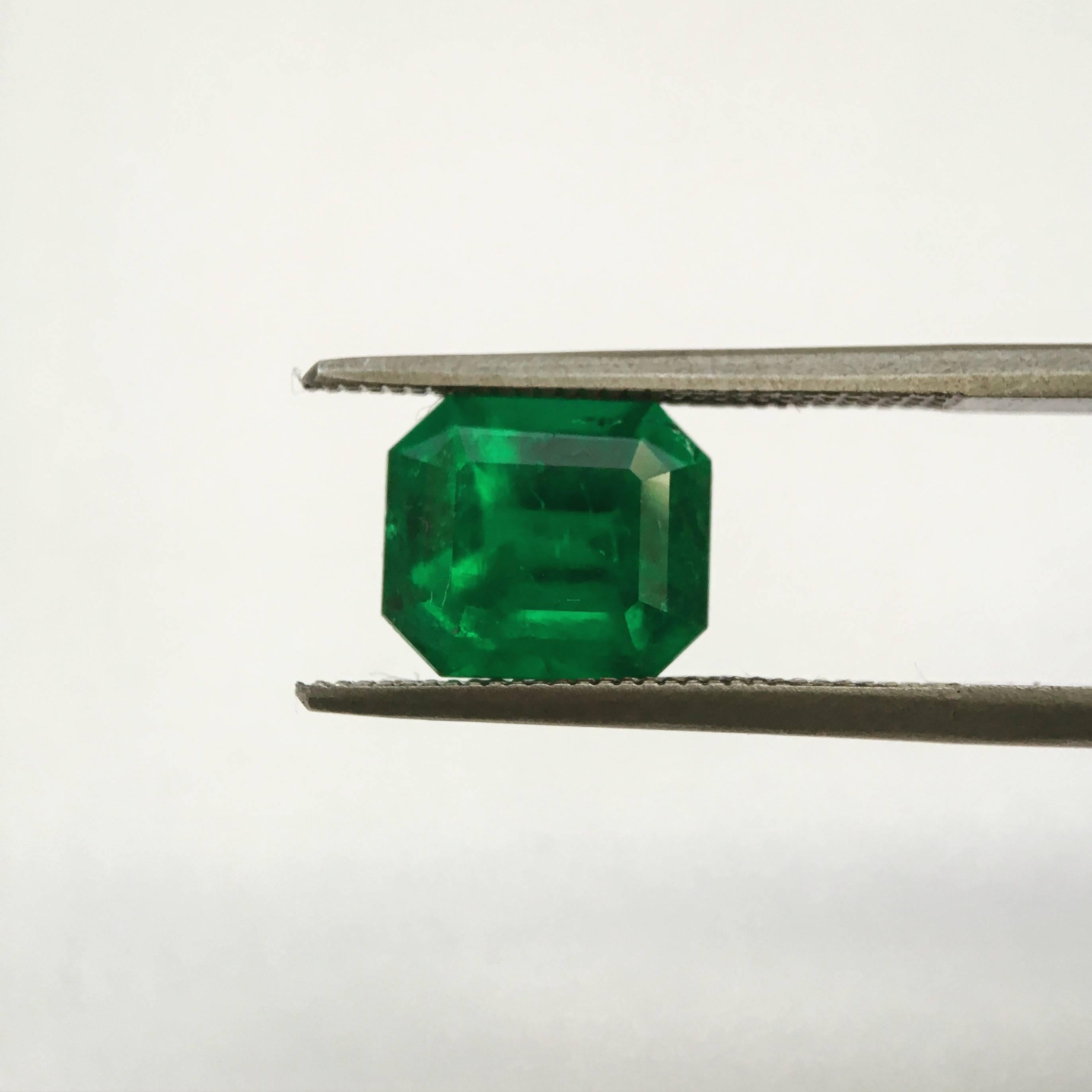 Artisan 2.93 Carat Emerald Cut, Certified Natural Muzo Colombian Emerald For Sale
