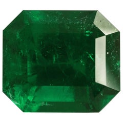 2.93 Carat Emerald Cut, Certified Natural Muzo Colombian Emerald
