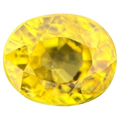2.93-Carat Natural Mali Garnet - Vivid Yellow Green Oval, Exceptional Brilliance