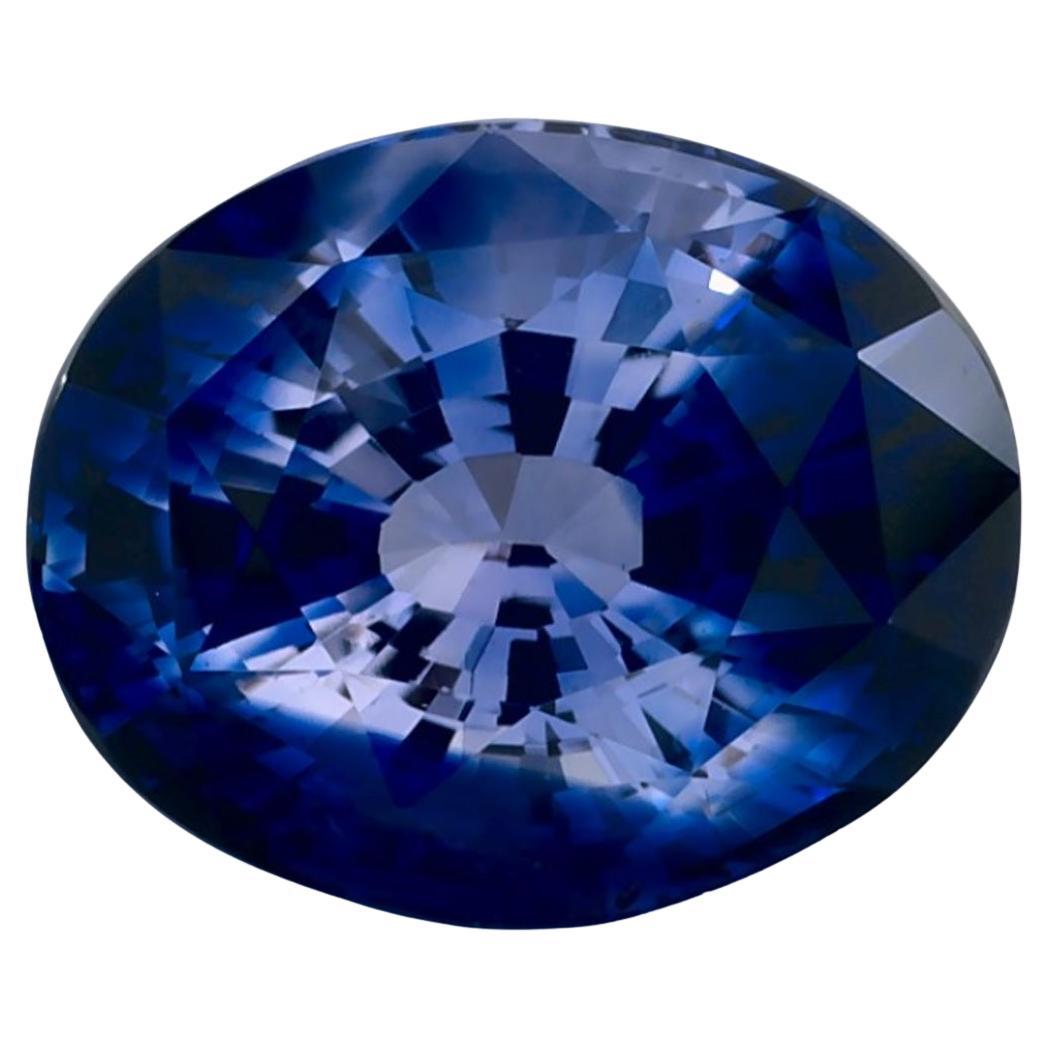 2.93 Ct Blue Sapphire Oval Loose Gemstone