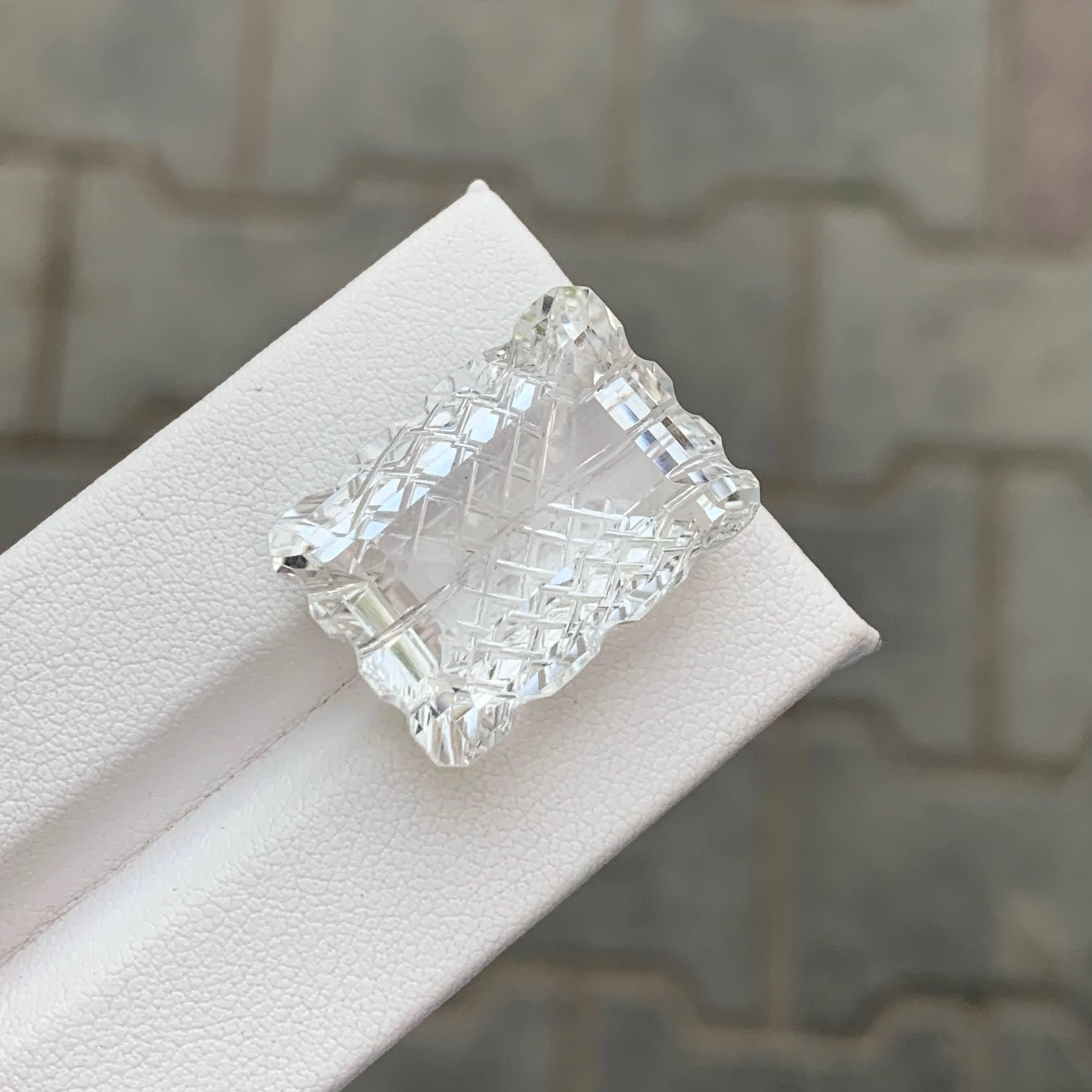 Taille mixte 29.30 Carat Natural Loose Fancy Carved Quartz For Jewellery Pakistani Gemstone en vente