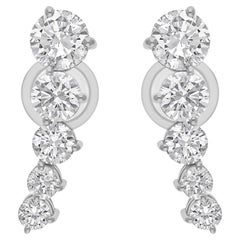 2.93Ct SI/HI Diamante in oro bianco 14k Orecchini a perno Tutti i prezzi pagati
