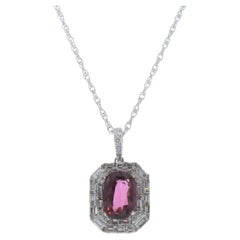 2.93CT Spine Cushion Cut Gemstone in 18k White Gold