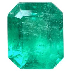 2.93ct Stunning Muzo Green Emerald Cut Colombian Gem 9x8 Genuine May Birthstone