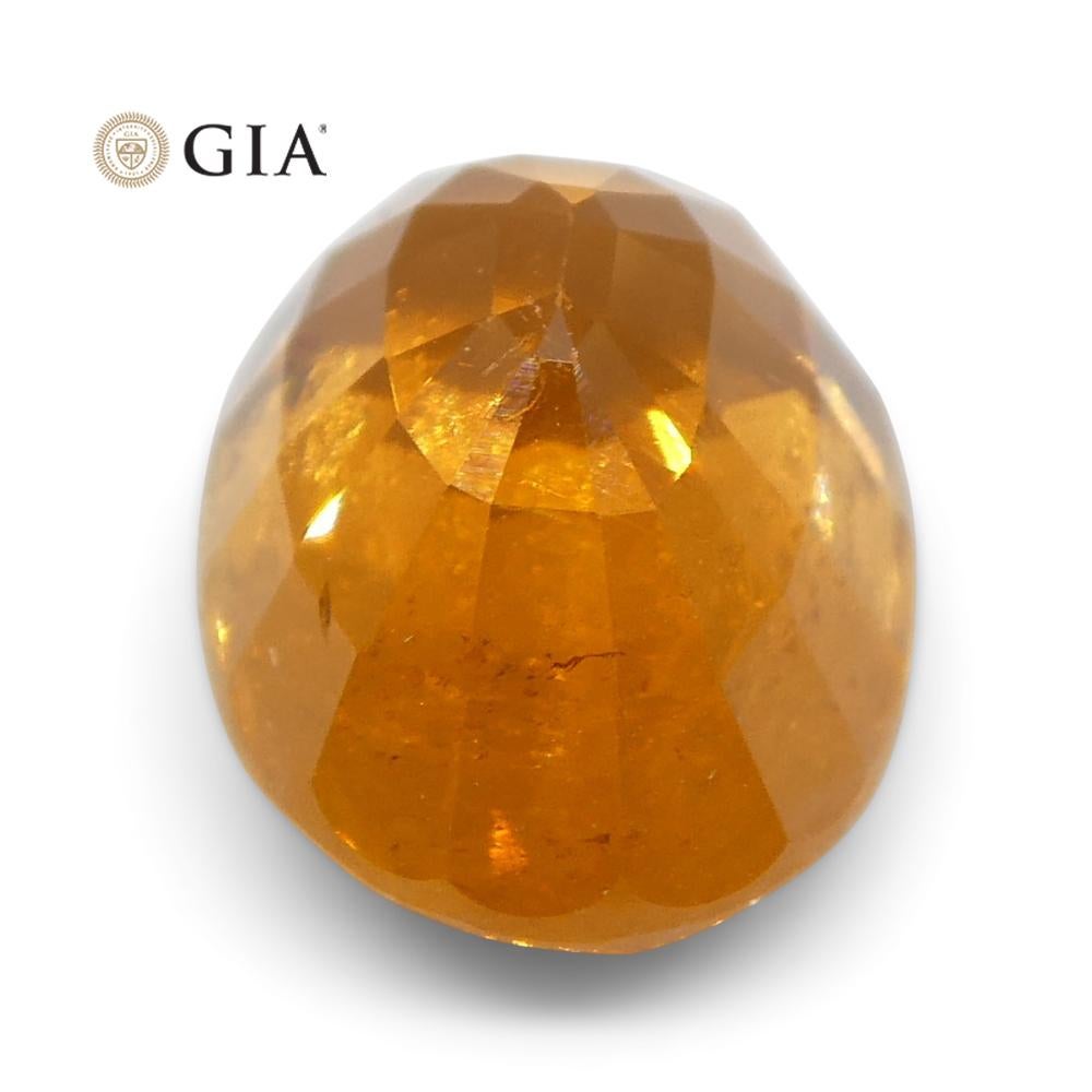 2.93ct Vivid Fanta Orange Spessartine/Spessartite Garnet Oval, GIA Certified In New Condition For Sale In Toronto, Ontario