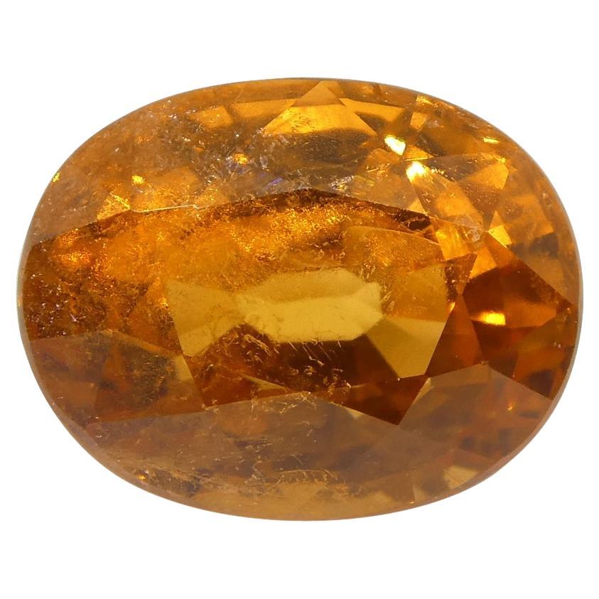 2.93ct Vivid Fanta Orange Spessartine/Spessartite Garnet Oval, GIA Certified