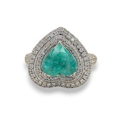 2.93ct Vivid Neon Blue (Copper-Bearing) Natural Paraiba Tourmaline RING 18K Gold