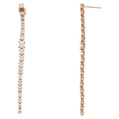 2,94 Karat 18K Roségold Diamant-Ohrhänger