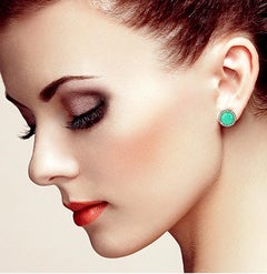 Pendientes de diamantes crisofrasa