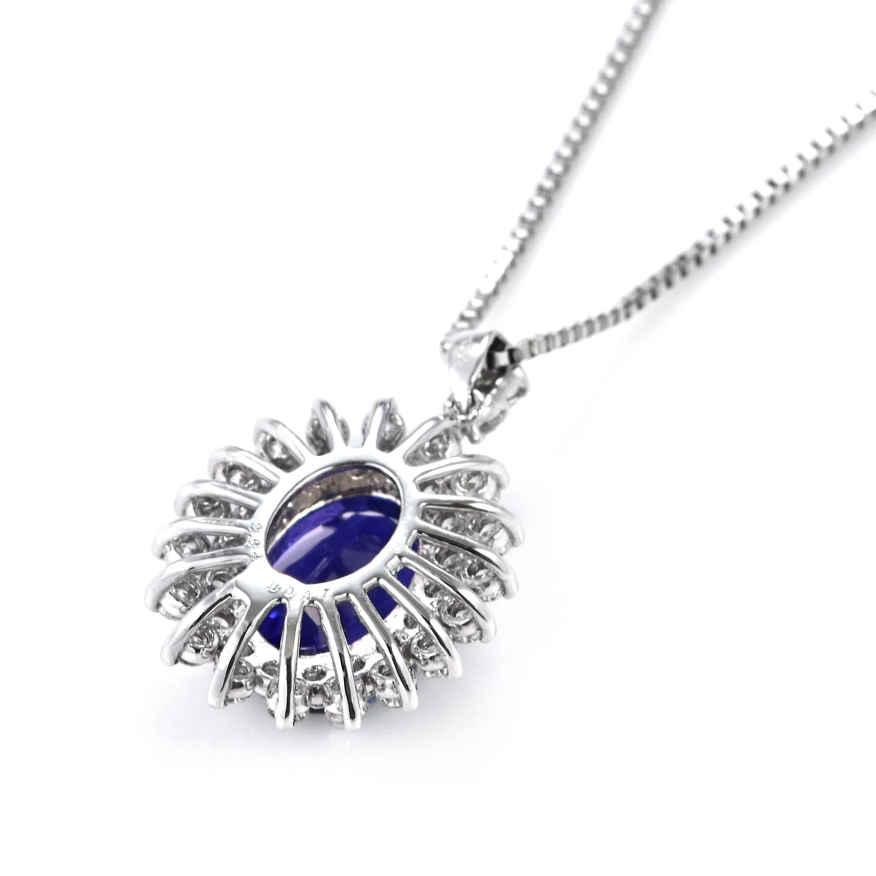 Ciondolo di 2,94 carati di tanzanite naturale 