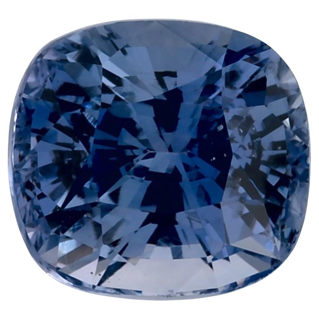 2.94 carati di zaffiro blu a cuscino certificato, gemma sfusa