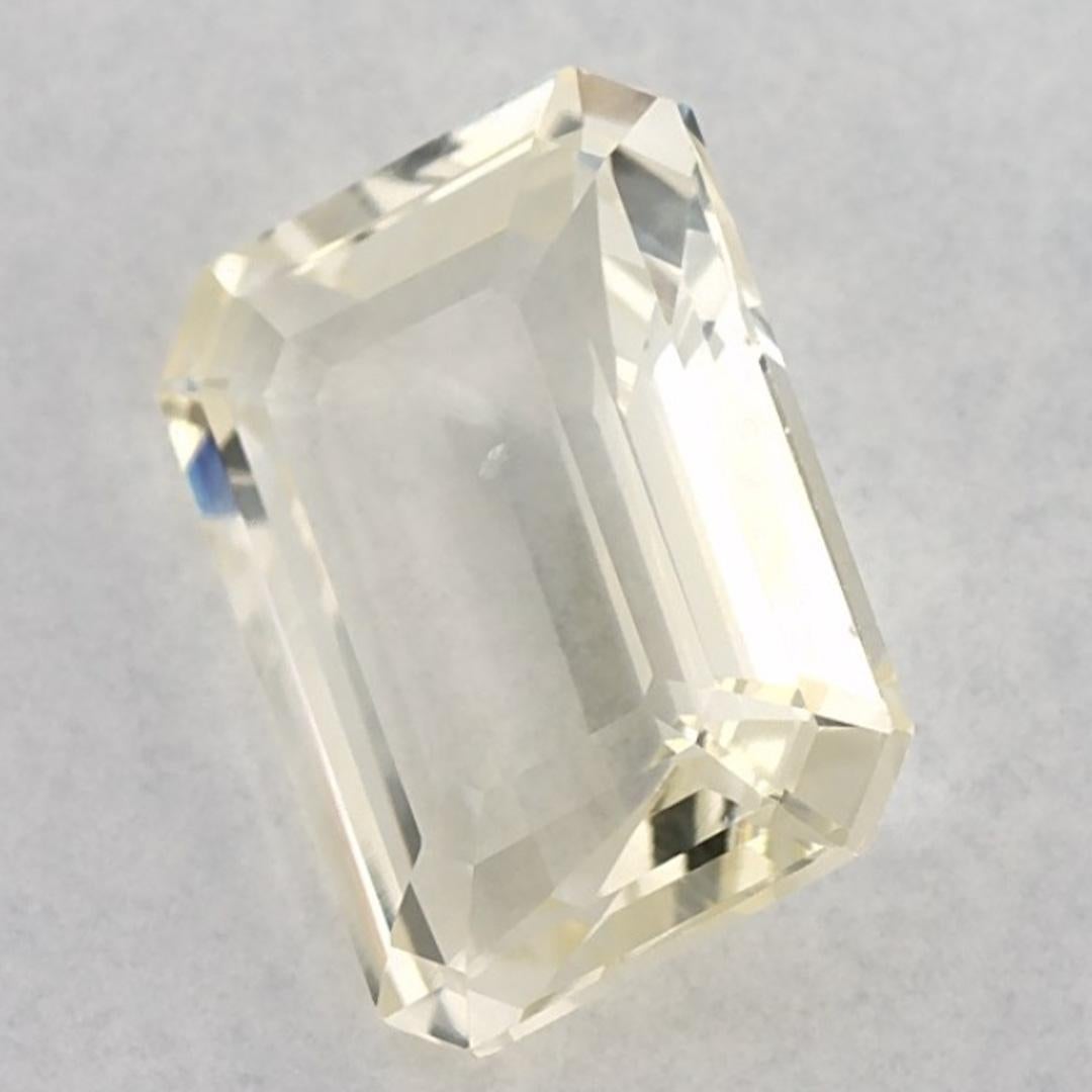 Donna 2.94 carati di zaffiro giallo ottagonale sciolto in vendita