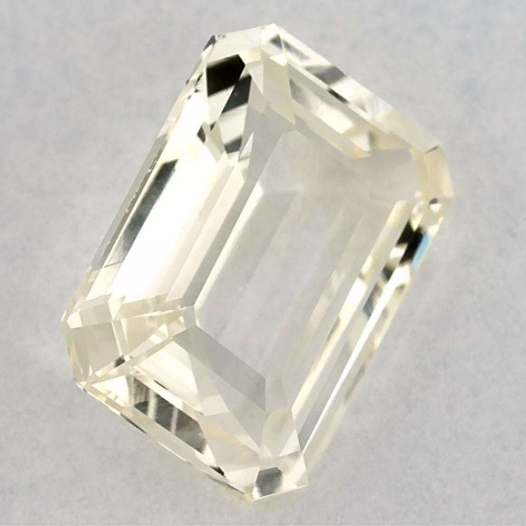 2.94 carati di zaffiro giallo ottagonale sciolto in vendita 2