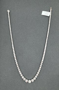 Collar de Diamantes Graduados Riviera de 29.42 ct - Platino