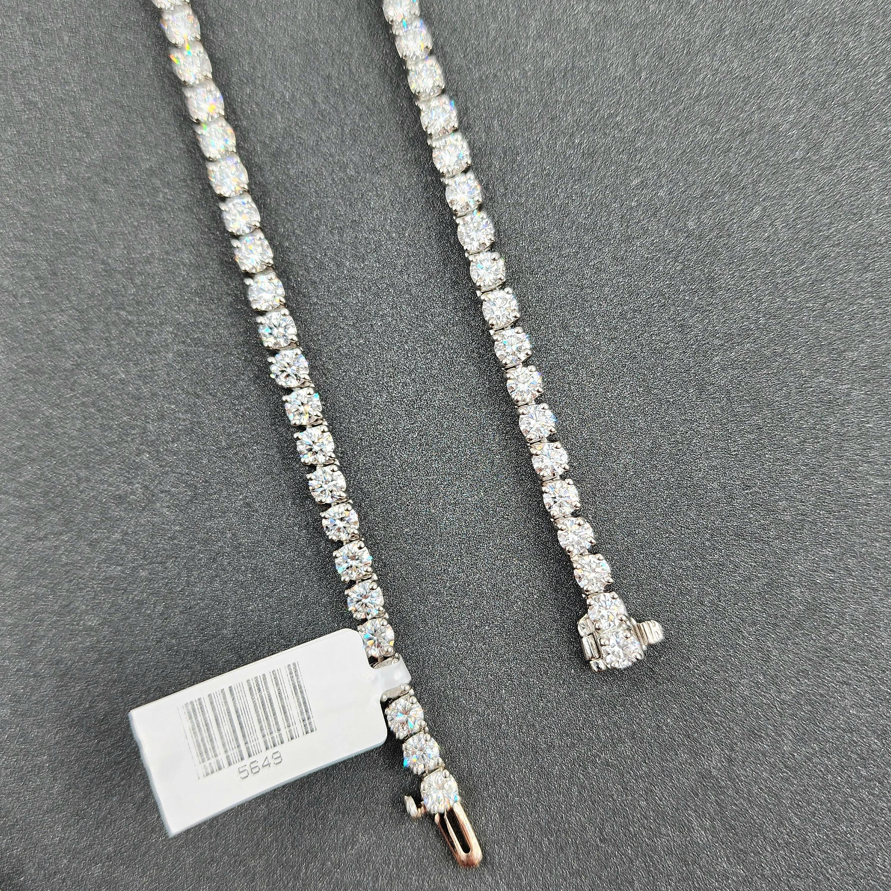 Collier de diamants gradués Riviera 29.42 ct - Platine Neuf - En vente à Chicago, IL