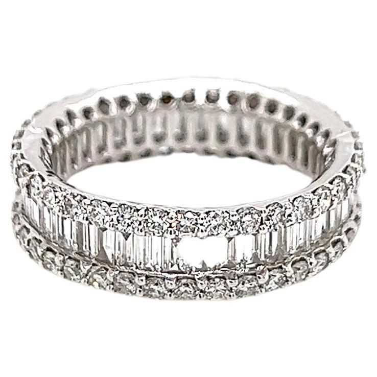2.94 Carat Channel & Prong-Set Diamond Eternity Band For Sale
