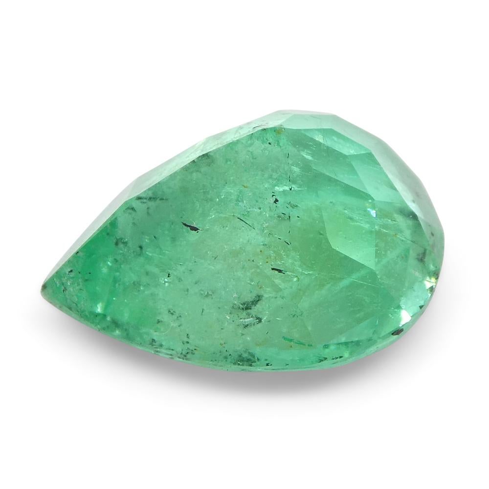 2.94ct Pear Green Emerald from Colombia For Sale 7
