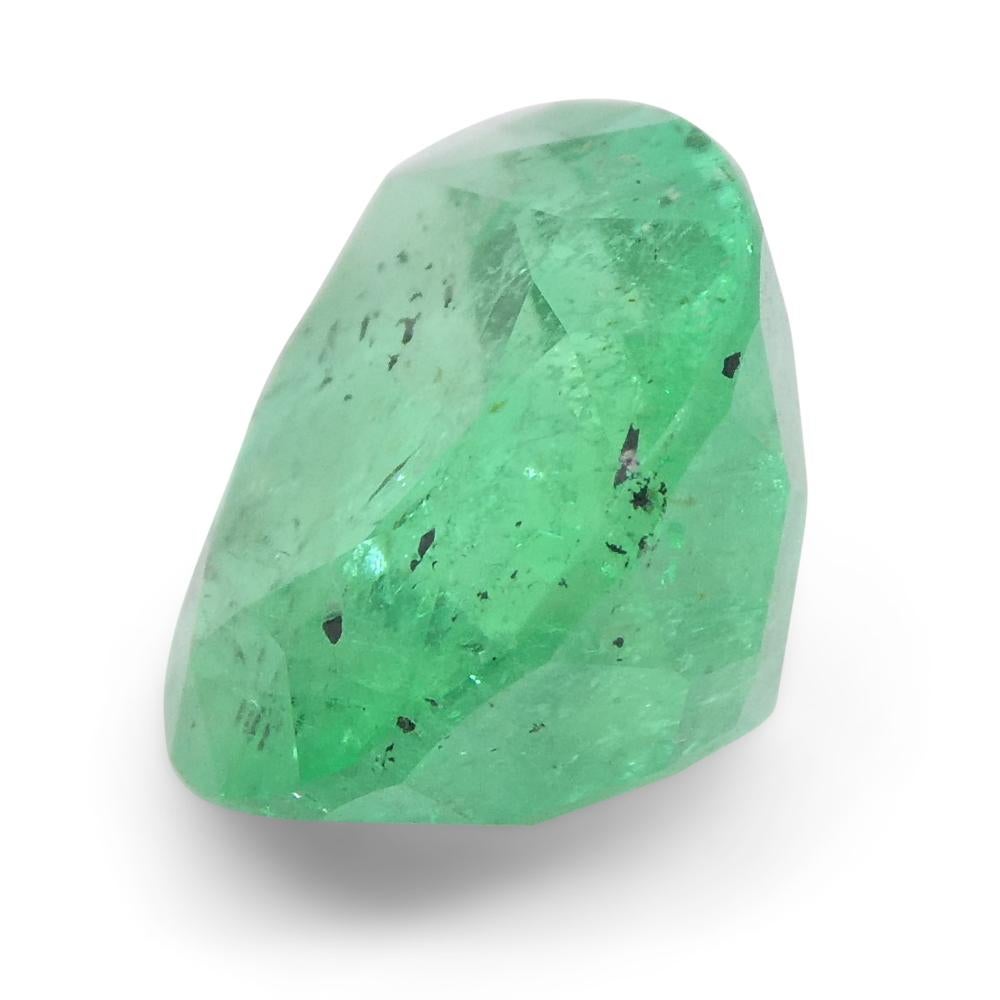 2.94ct Pear Green Emerald from Colombia For Sale 2