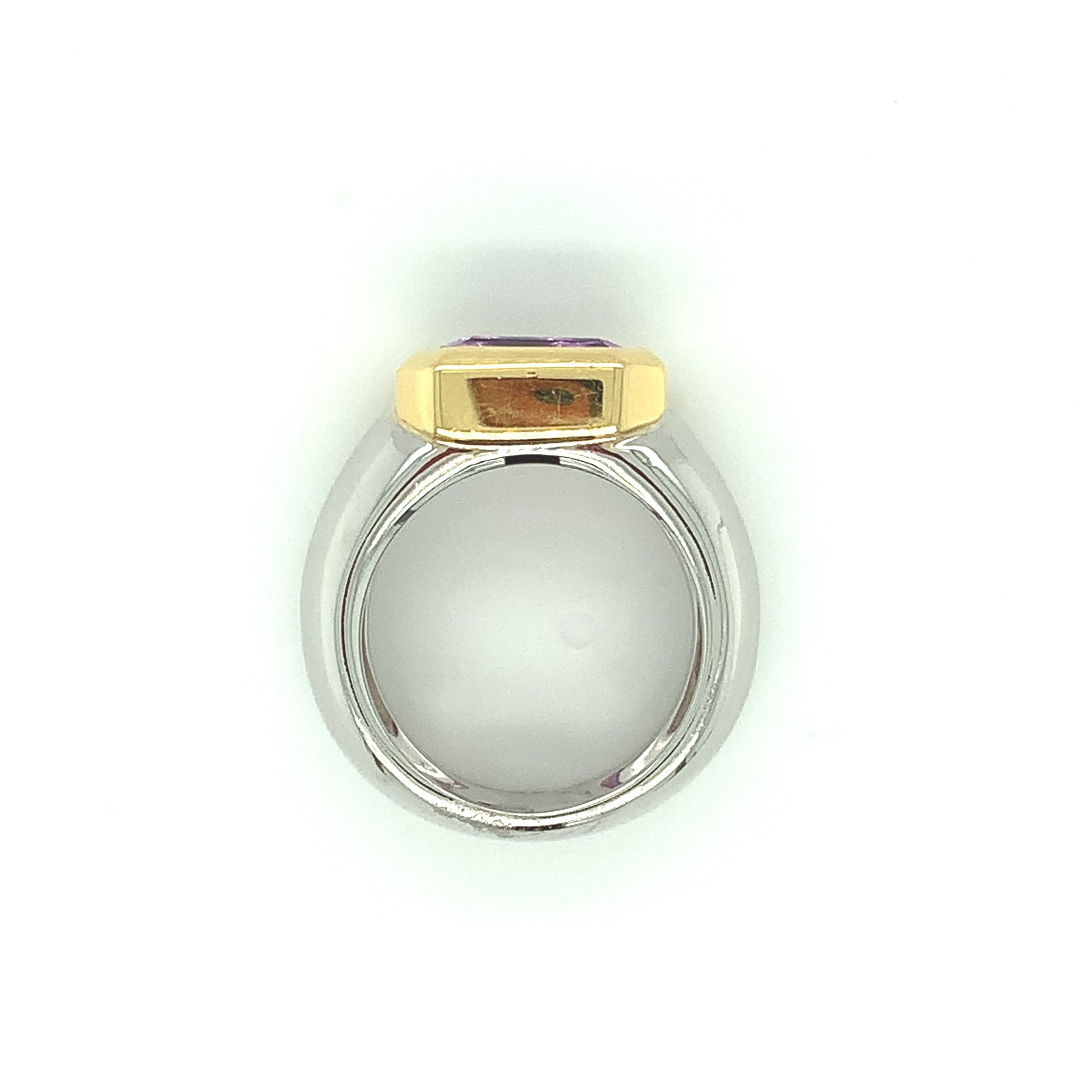 bezel set wide band ring