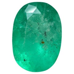 2,95 Quilates Esmeralda Colombiana Verde Medio Pecosa Talla Oval - Gema Natal de Mayo