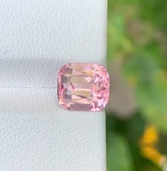 2.95 Carat Natural Loose Baby Pink Tourmaline Stone Cushion Cut Afghan Gemstone