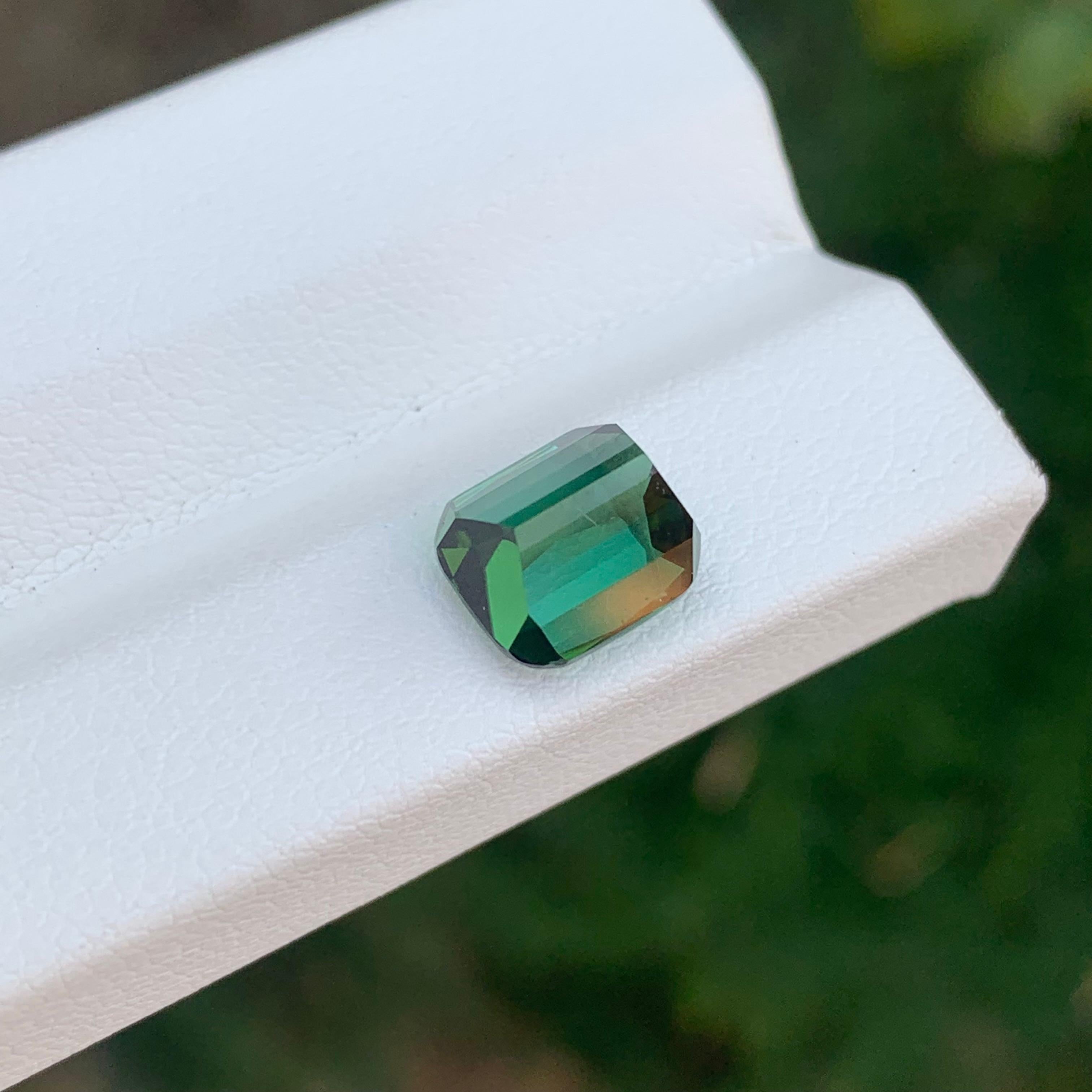 2.95 Carat Natural Loose Blue Green Tourmaline Cushion Shape Gemstone (Tourmaline bleue verte en forme de coussin) en vente 4