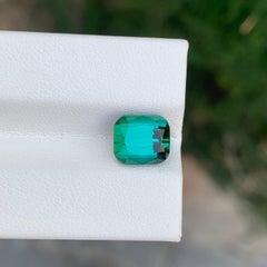 2.95 carati di tormalina blu-verde naturale sfusa a forma di cuscino