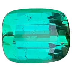 2.95 Carat Natural Loose Blue Green Tourmaline Cushion Shape Gemstone