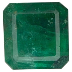 2.95 Carat Natural Loose Deep Green Emerald Stone Asscher Cut Pakistani Gemstone