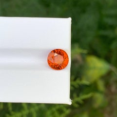 2.95 Carat Natural Loose Fanta Color Spessartite Garnet Round Cut African Gem