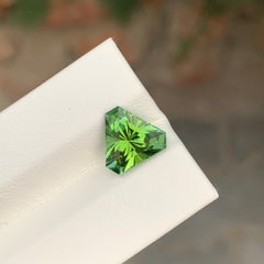 2.95 Carat Natural Loose Green Tourmaline Trillion Cut Gem