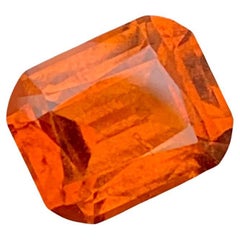 Gem for Jewellery, grenat hessonite naturel taille coussin non serti de 2,95 carats